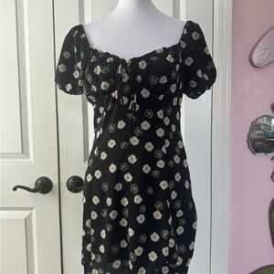 BP Black Floral Mini Dress
